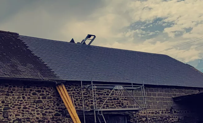 Rénovation d'une toiture en ardoise pour une maison mitoyenne à Bergerac, Bergerac, T-M Rénov