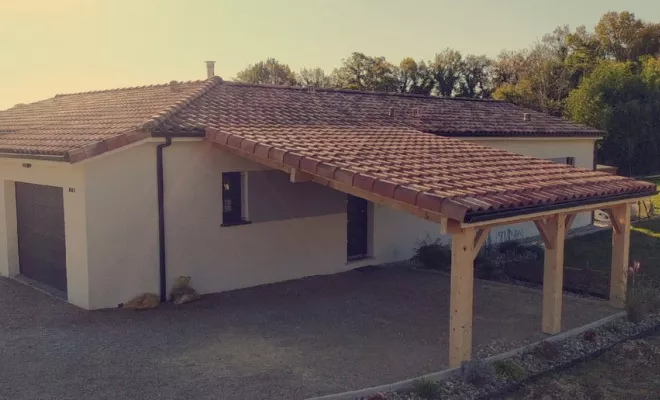 Carport doubles, Bergerac, T-M Rénov